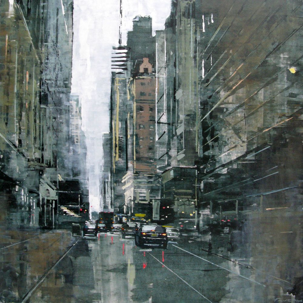 Tableau de ADRIEN FAVEAU a pour titre  MANHATTAN'S AUTUMN style figuratif dim : ADRIEN FAVEAUprix:1600
