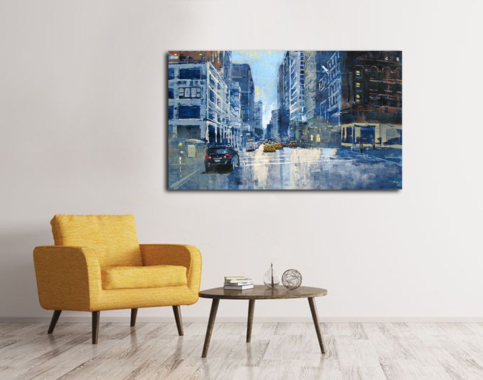 Tableau de ADRIEN FAVEAU a pour titre  SUNNY 5TH AVENUE style figuratif dim : ADRIEN FAVEAUprix:2500