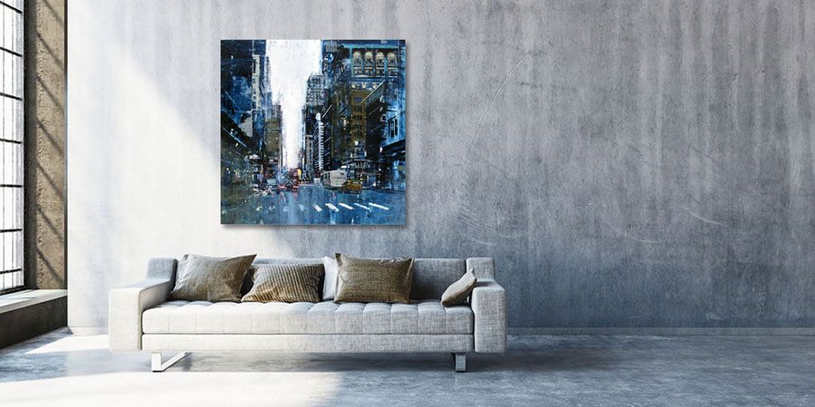 Tableau de ADRIEN FAVEAU a pour titre  FROM CENTRAL PARK TO TIME SQUARE style figuratif dim : ADRIEN FAVEAUprix:3200