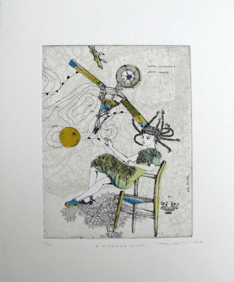 Dessin de ATSUKO ISHII a pour titre  A STARTING POINT style figuratif dim : ATSUKO ISHIIprix:130