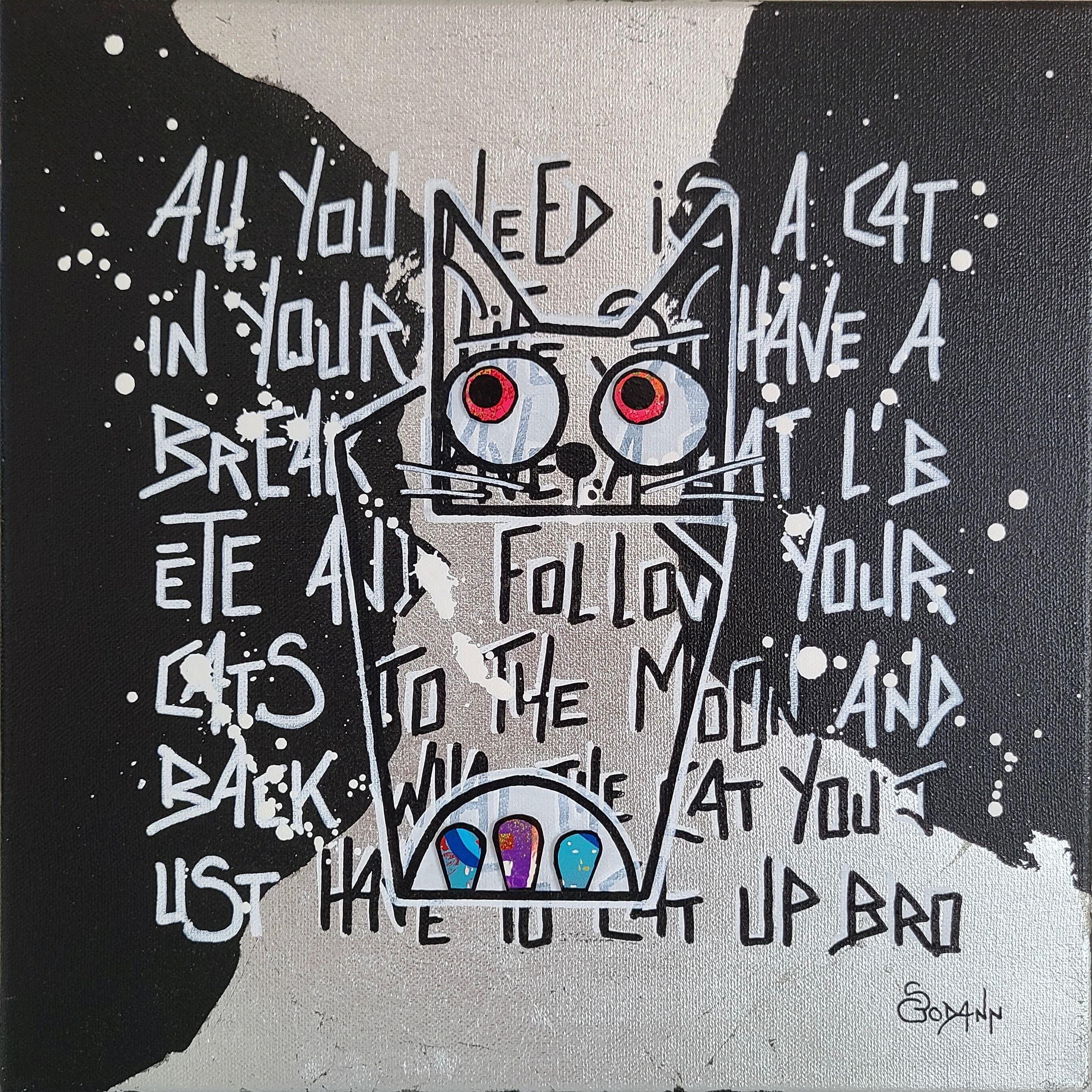 Tableau de Stephanie Godann a pour titre  Look at me style street art dim : Stephanie Godannprix:300
