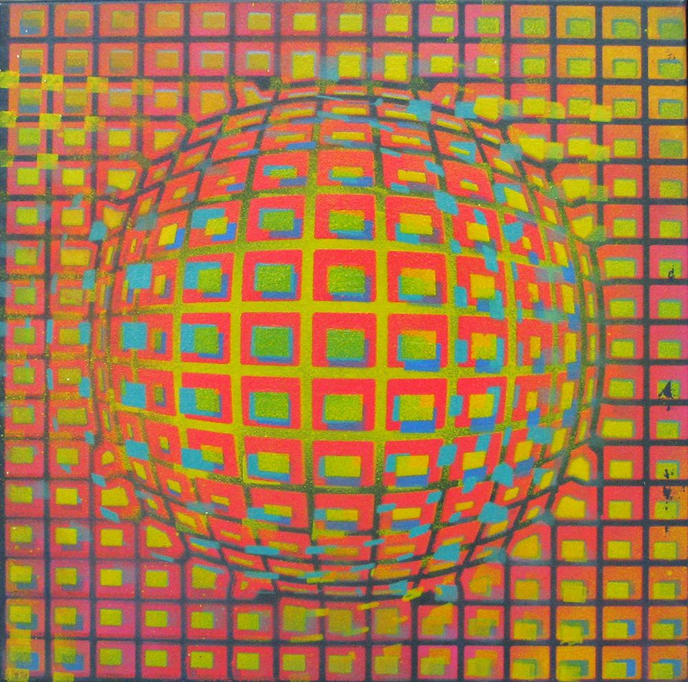 Tableau de YANN GUINCHAN a pour titre  Boule 3 style graphique dim : YANN GUINCHANprix:150