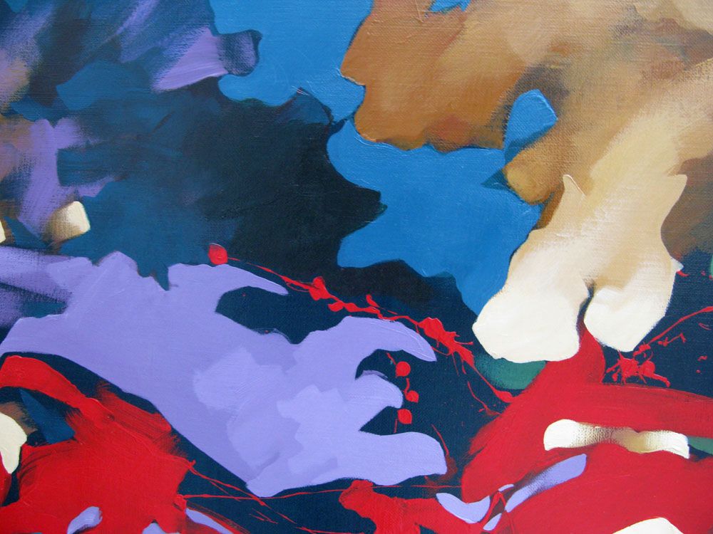Tableau de BRUNEAU a pour titre  PEINTURE ABSTRAITE 78 style abstrait dim : BRUNEAUprix: