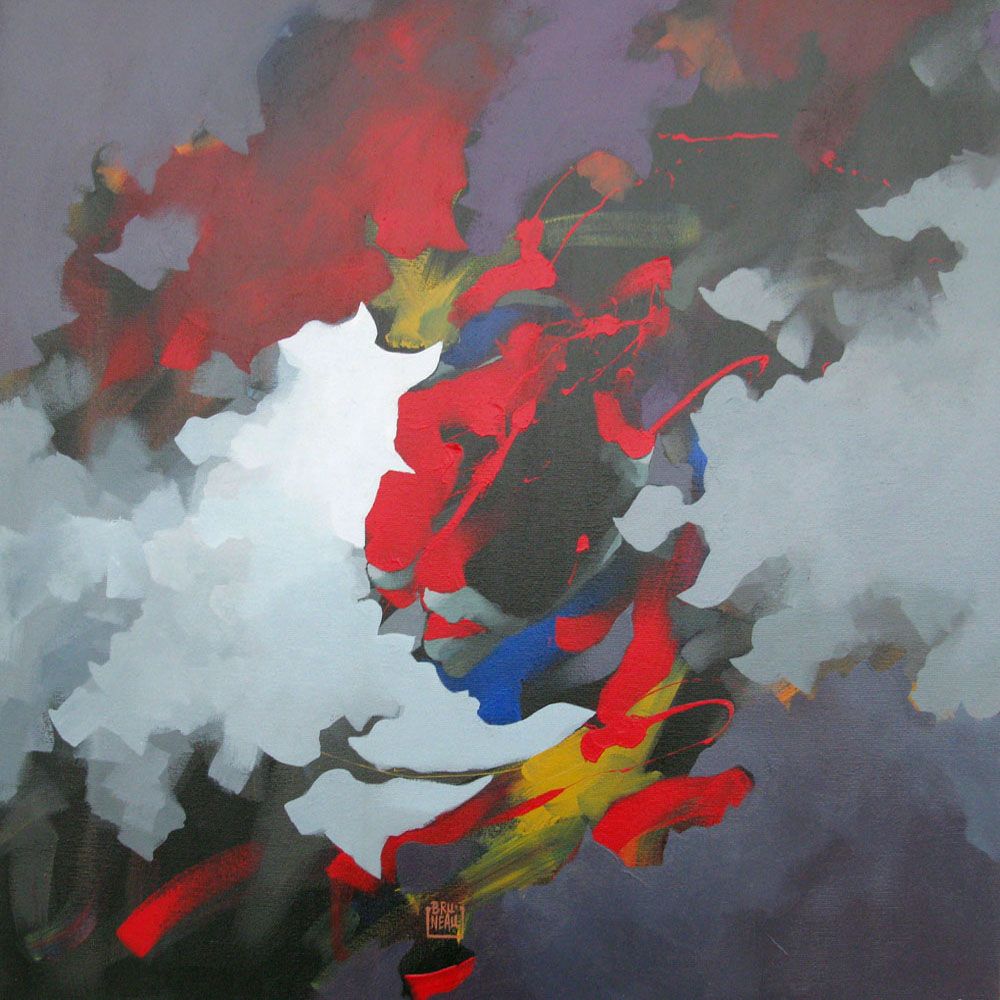 Tableau de BRUNEAU a pour titre  MME BOVARY style abstrait dim : BRUNEAUprix: