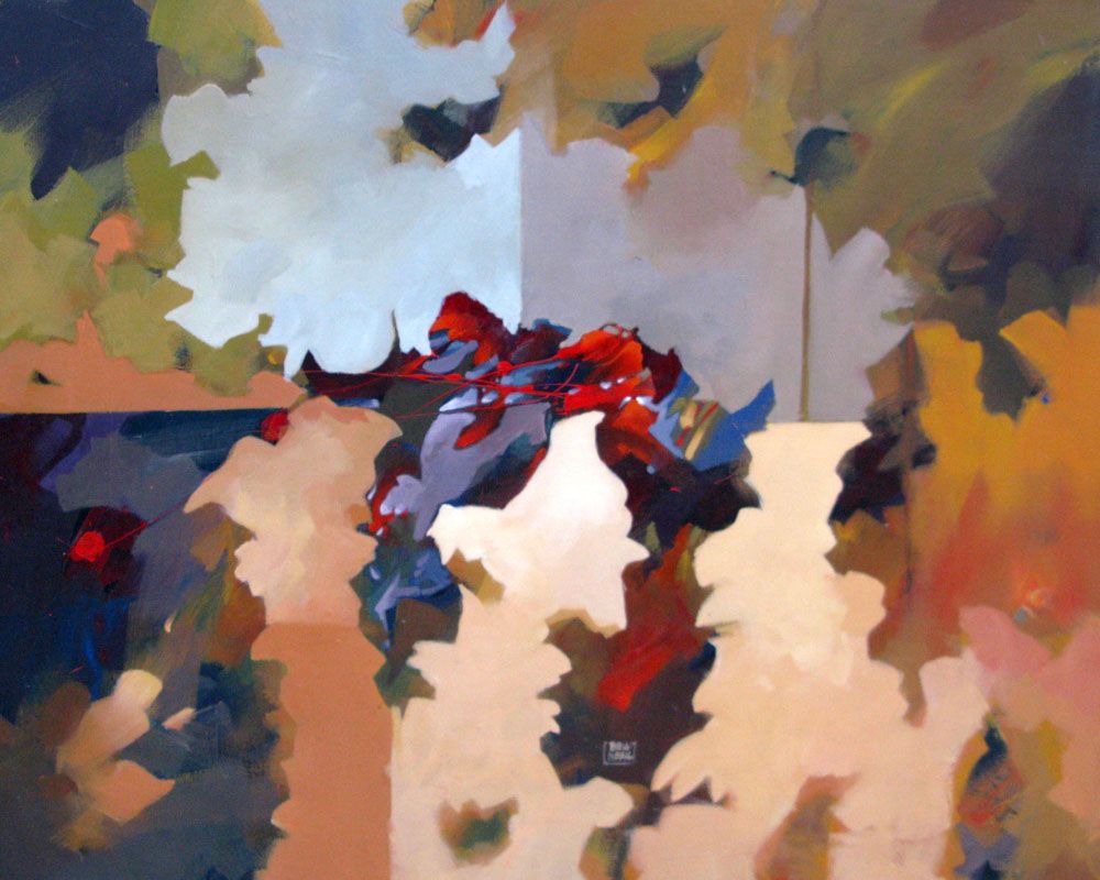 Tableau de BRUNEAU a pour titre  PEINTURE ABSTRAITE 24 style abstrait dim : BRUNEAUprix:210
