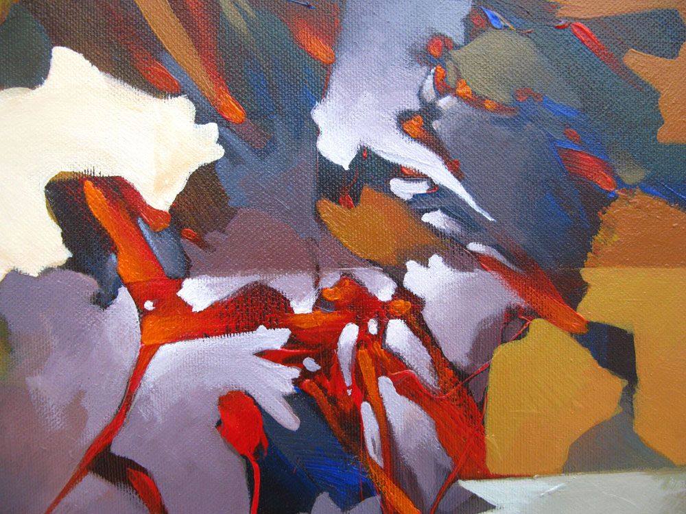 Tableau de BRUNEAU a pour titre  PEINTURE ABSTRAITE 13 style abstrait dim : BRUNEAUprix: