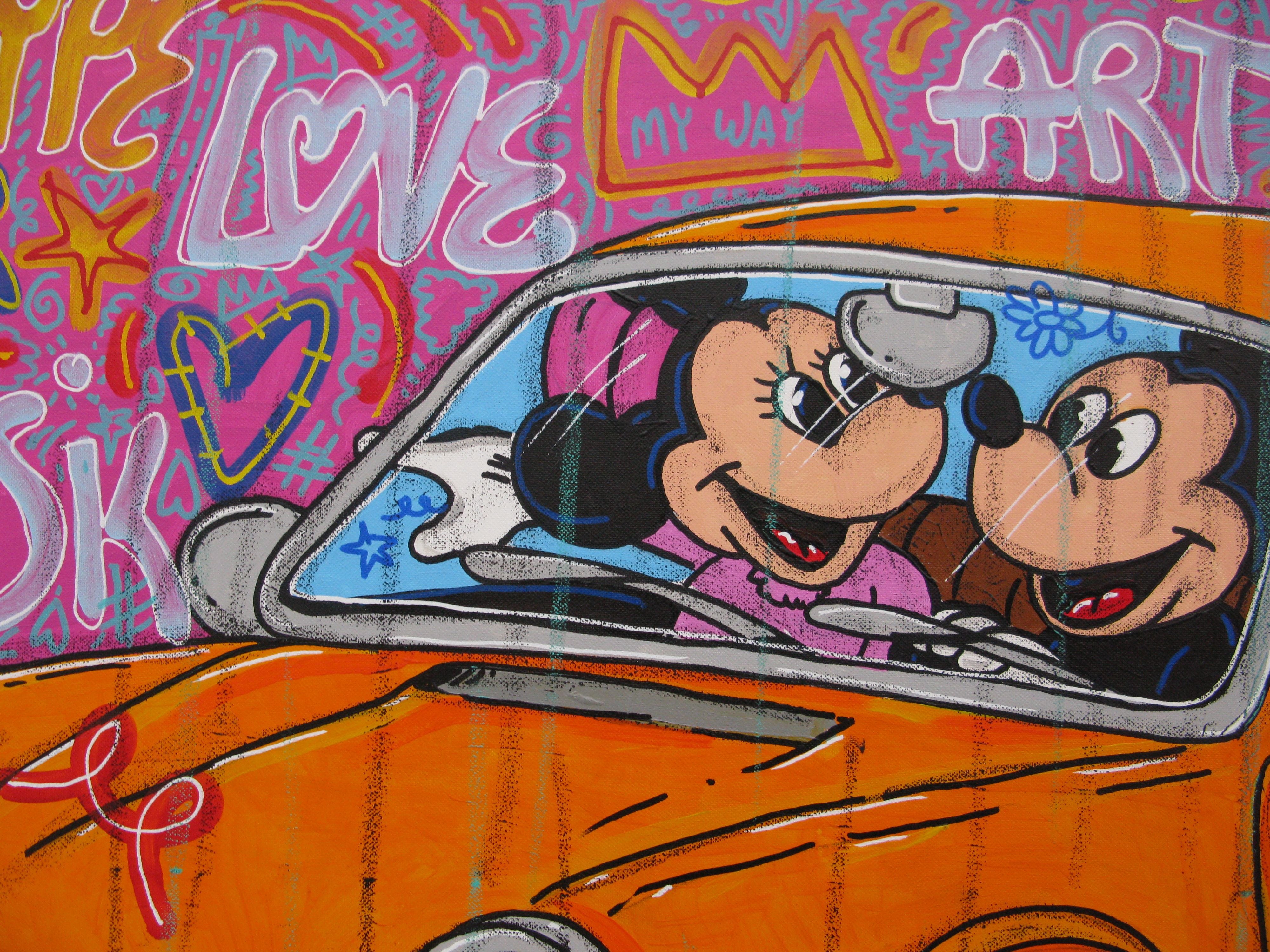 Tableau de RICO SAB a pour titre  Be porsche yeah style street pop art, street art dim : RICO SABprix:1350