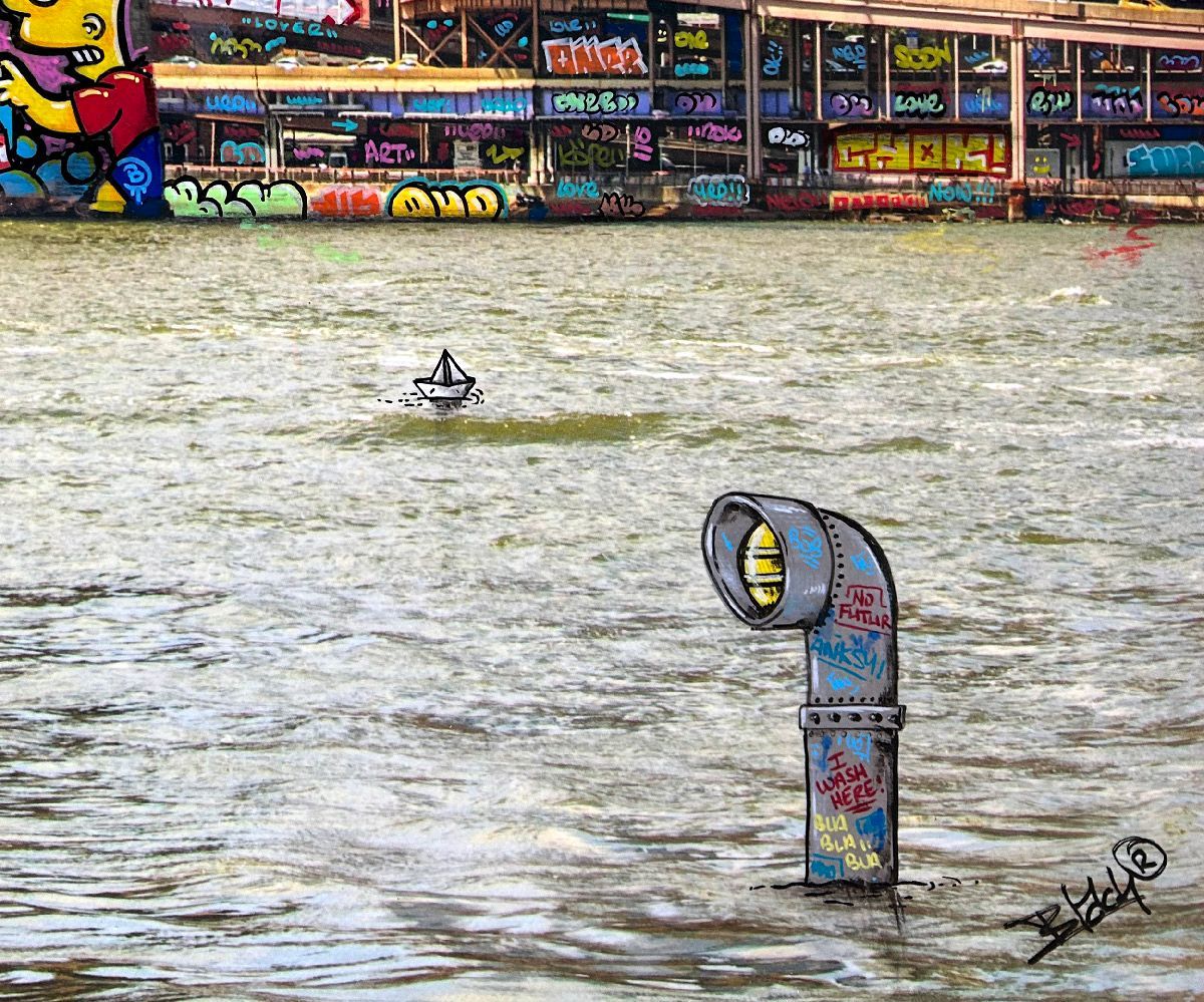 Tableau de BLACH a pour titre  New York ultimate 2026 style graffiti, street art dim : BLACHprix:1500