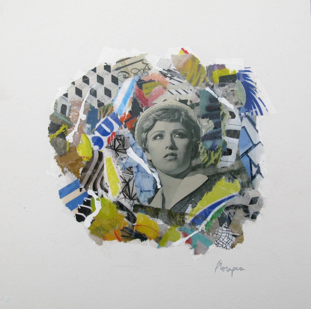 Editions d'art de FLOREPEA a pour titre  Bleu doute style graphique dim : FLOREPEAprix:100