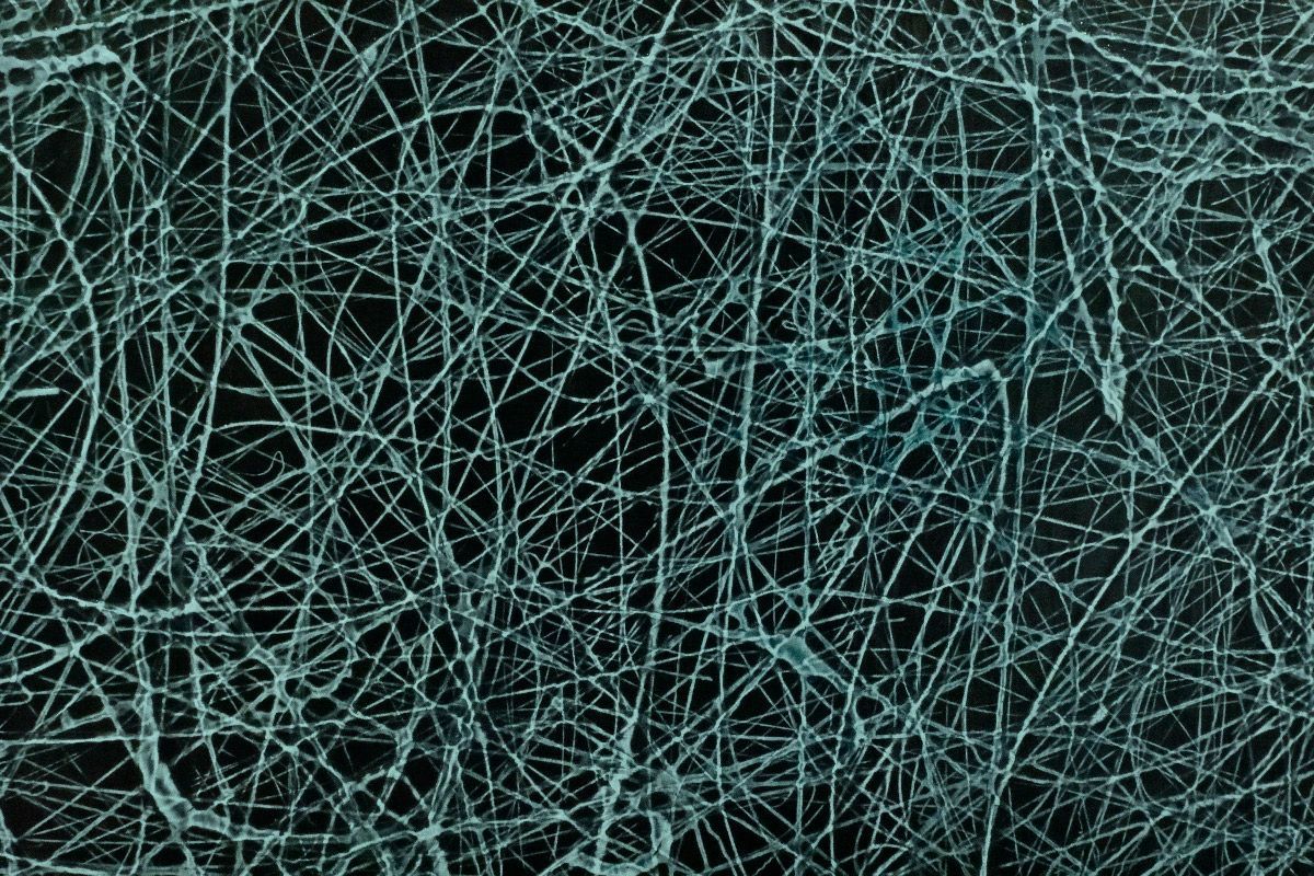 Tableau de NASH a pour titre  BLUE 7 style abstrait dim : NASHprix:450