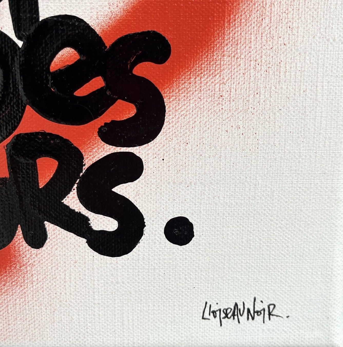 Tableau de L'OISEAU NOIR a pour titre  BOMBE style graphique dim : L'OISEAU NOIRprix:250