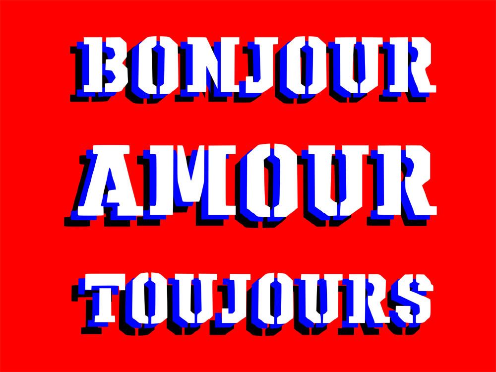 Editions d'art de WAWAPOD a pour titre  BONJOUR style street pop art, graphique dim : WAWAPODprix:50
