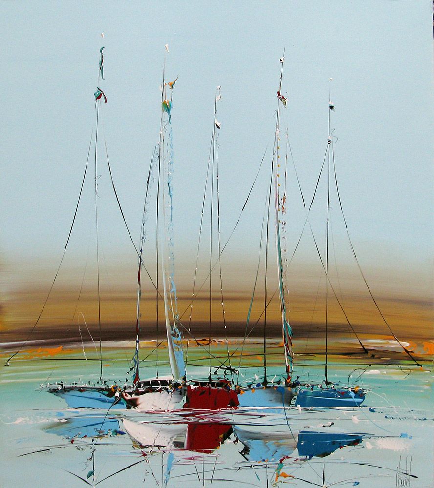 Tableau de F. BOUTET a pour titre  Marine abstraite 2025-03 style figuratif dim : F. BOUTETprix:800