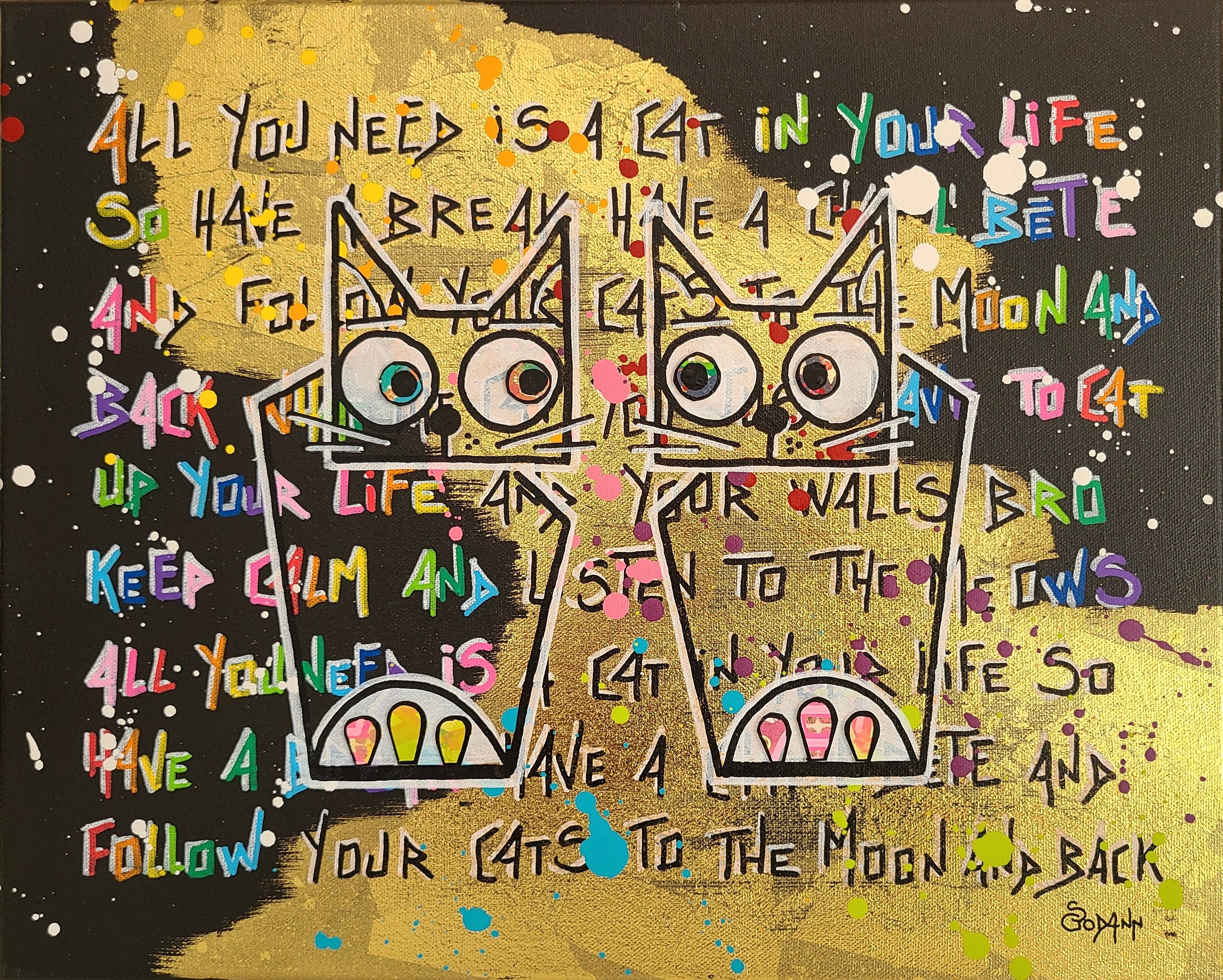 Tableau de Stephanie Godann a pour titre  Love yourself darling style street art dim : Stephanie Godannprix:410