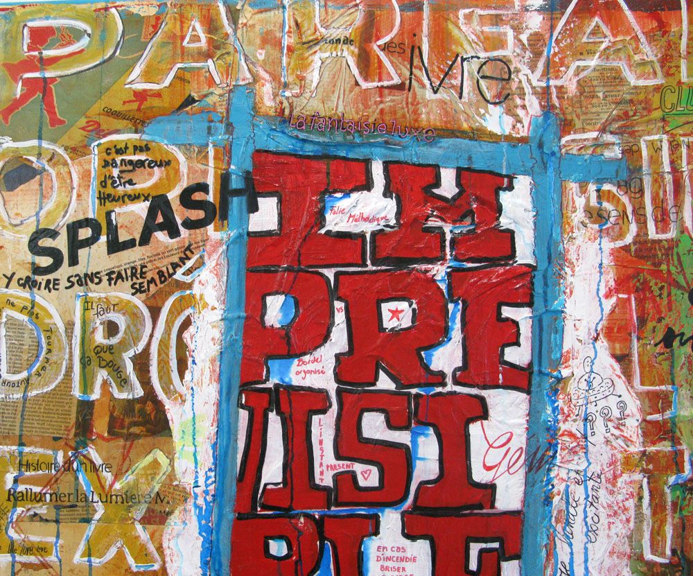 Tableau de CACOU a pour titre  IMPREVISIBLE style no dim : CACOUprix: