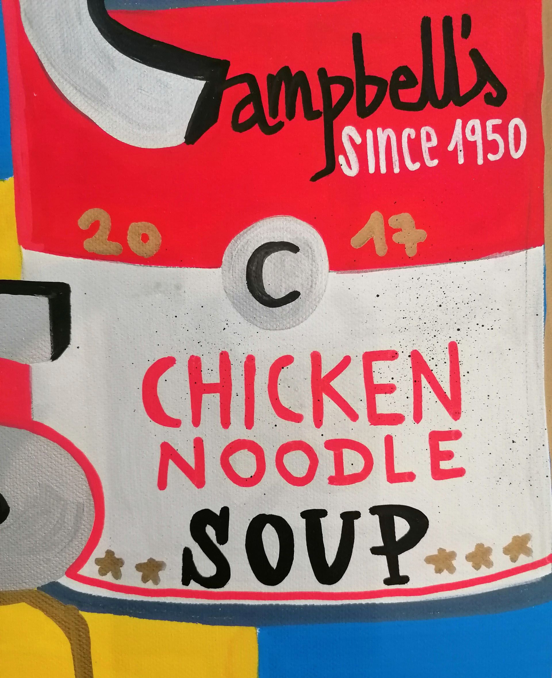 Tableau de TAREK a pour titre  CAMPBELL'S CHICKEN style graphique dim : TAREKprix:250