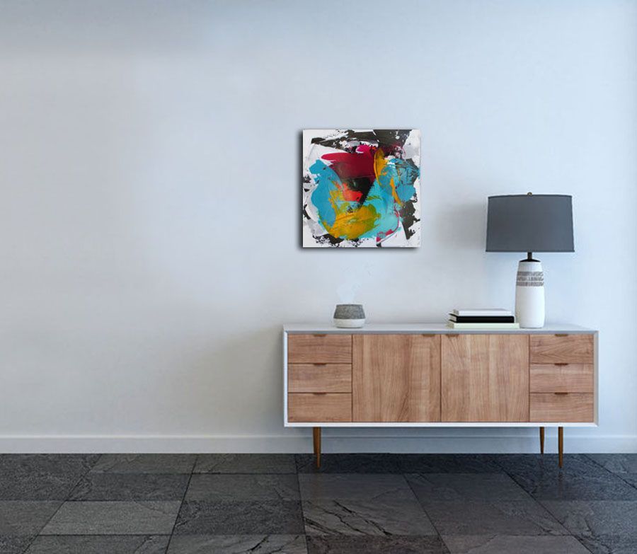 Tableau de CELINE WEBER a pour titre  ACIDULÉ 3 style abstrait dim : CELINE WEBERprix: