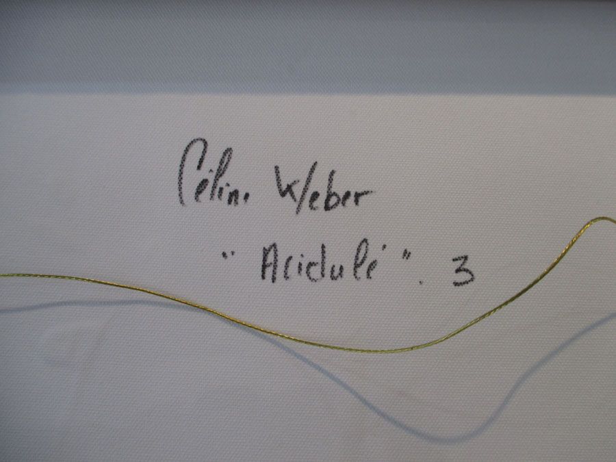 Tableau de CELINE WEBER a pour titre  ACIDULÉ 3 style abstrait dim : CELINE WEBERprix: