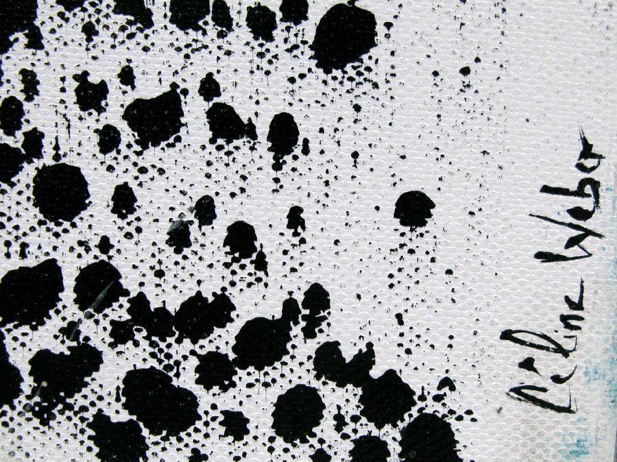 Tableau de CELINE WEBER a pour titre  SAFRAN 5 style abstrait dim : CELINE WEBERprix: