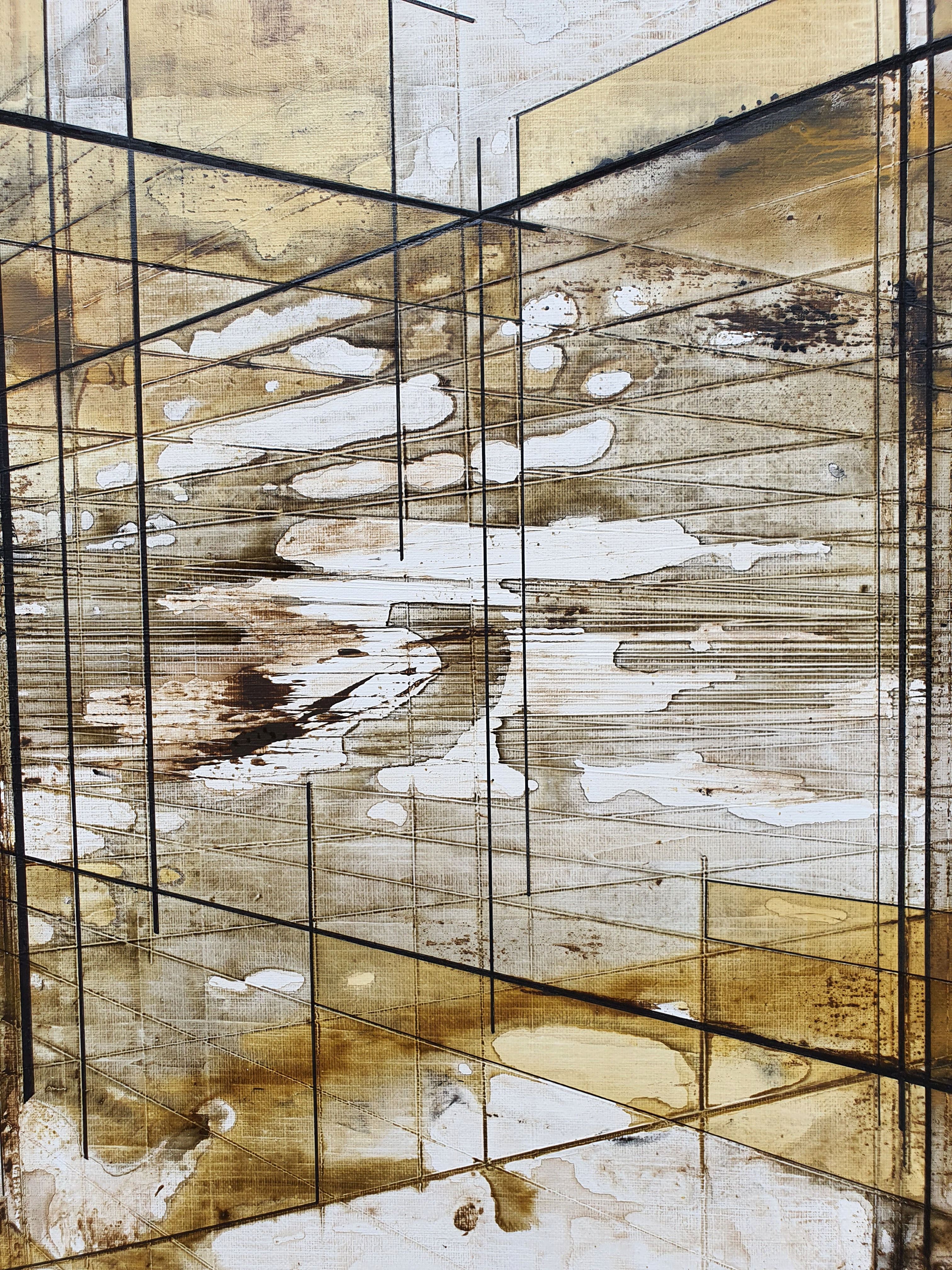 Tableau de LUDOVIC MERCHER a pour titre  CITY style abstrait dim : LUDOVIC MERCHERprix:1000