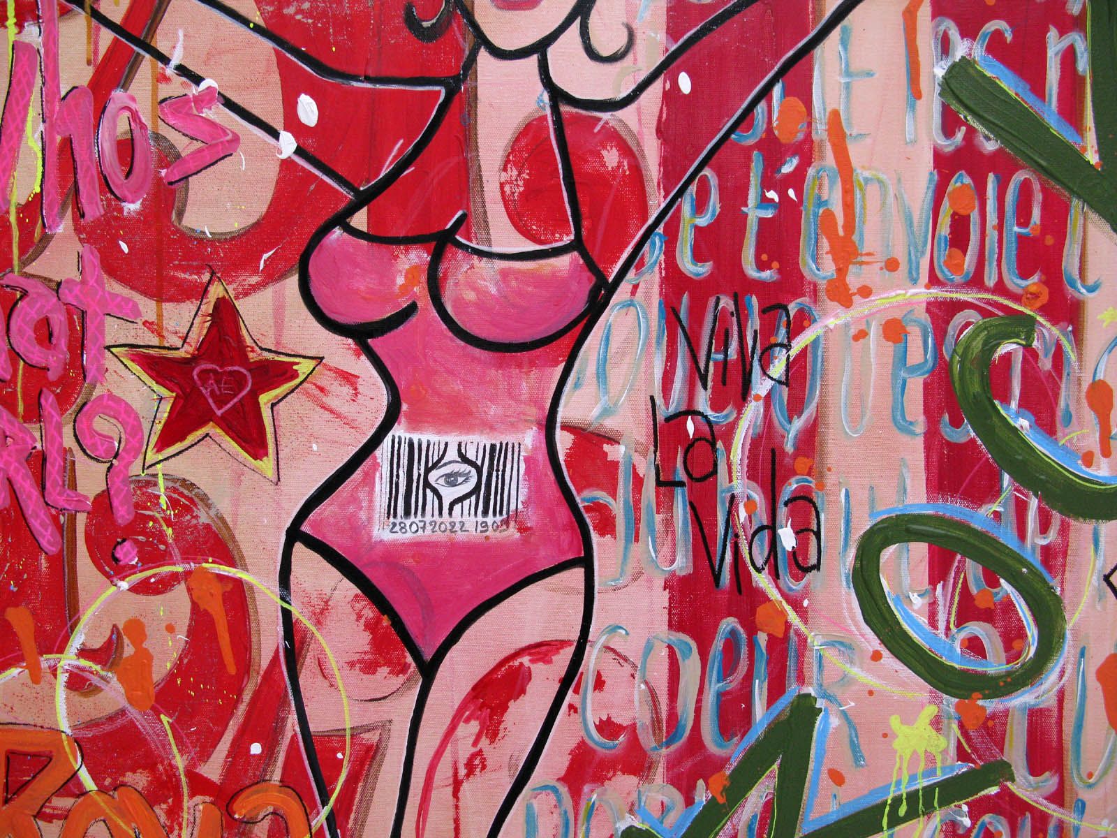 Tableau de CACOU a pour titre  C'est la vie style graphique dim : CACOUprix:850