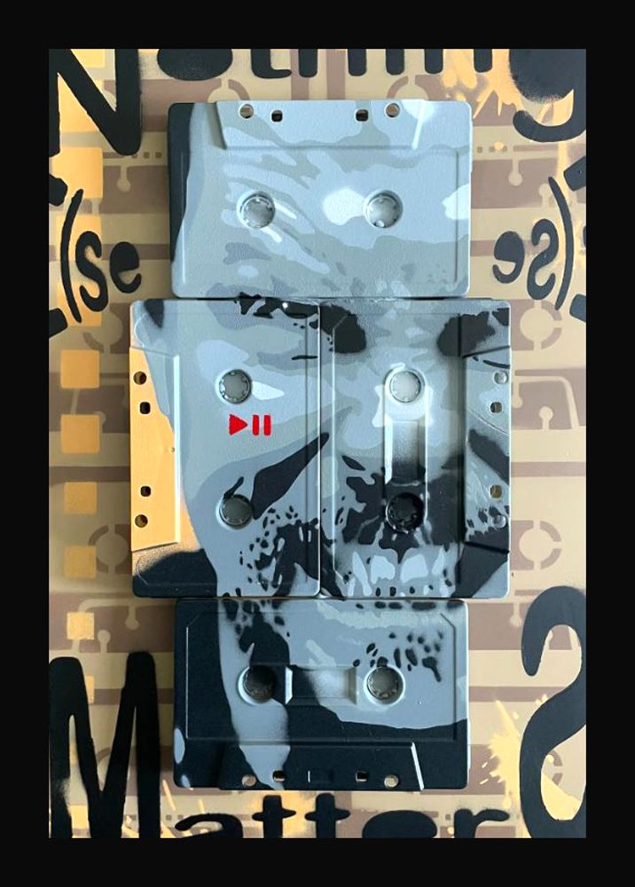 Tableau de MR MELODY a pour titre  PAPA HET style street pop art, street art dim : MR MELODYprix:200