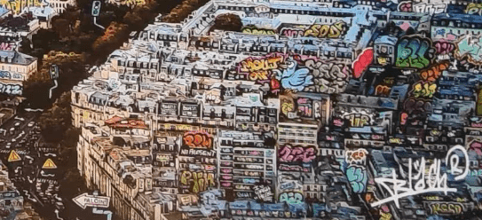 Editions d'art de BLACH a pour titre  Paris Blaze style graffiti, street art dim : BLACHprix:220