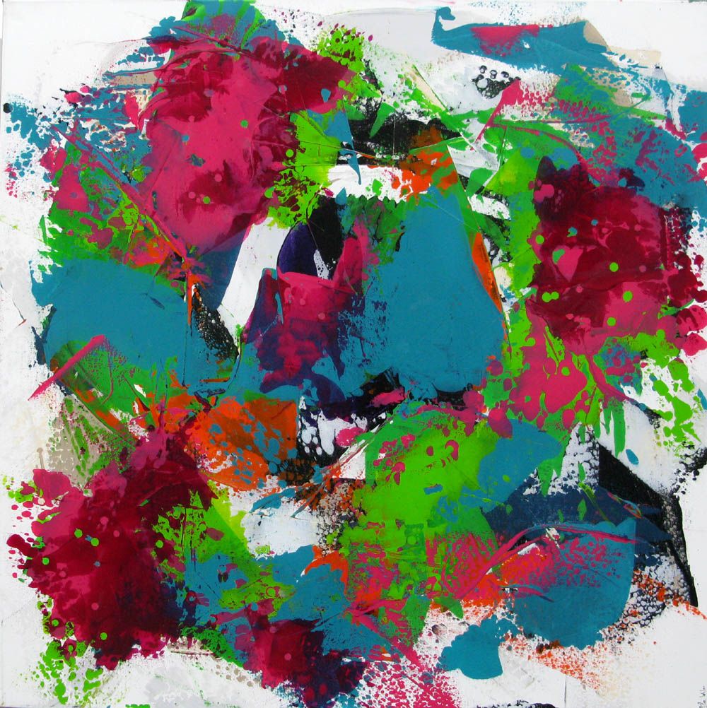 Tableau de CELINE WEBER a pour titre  Chlorophylle style abstrait dim : CELINE WEBERprix:1200