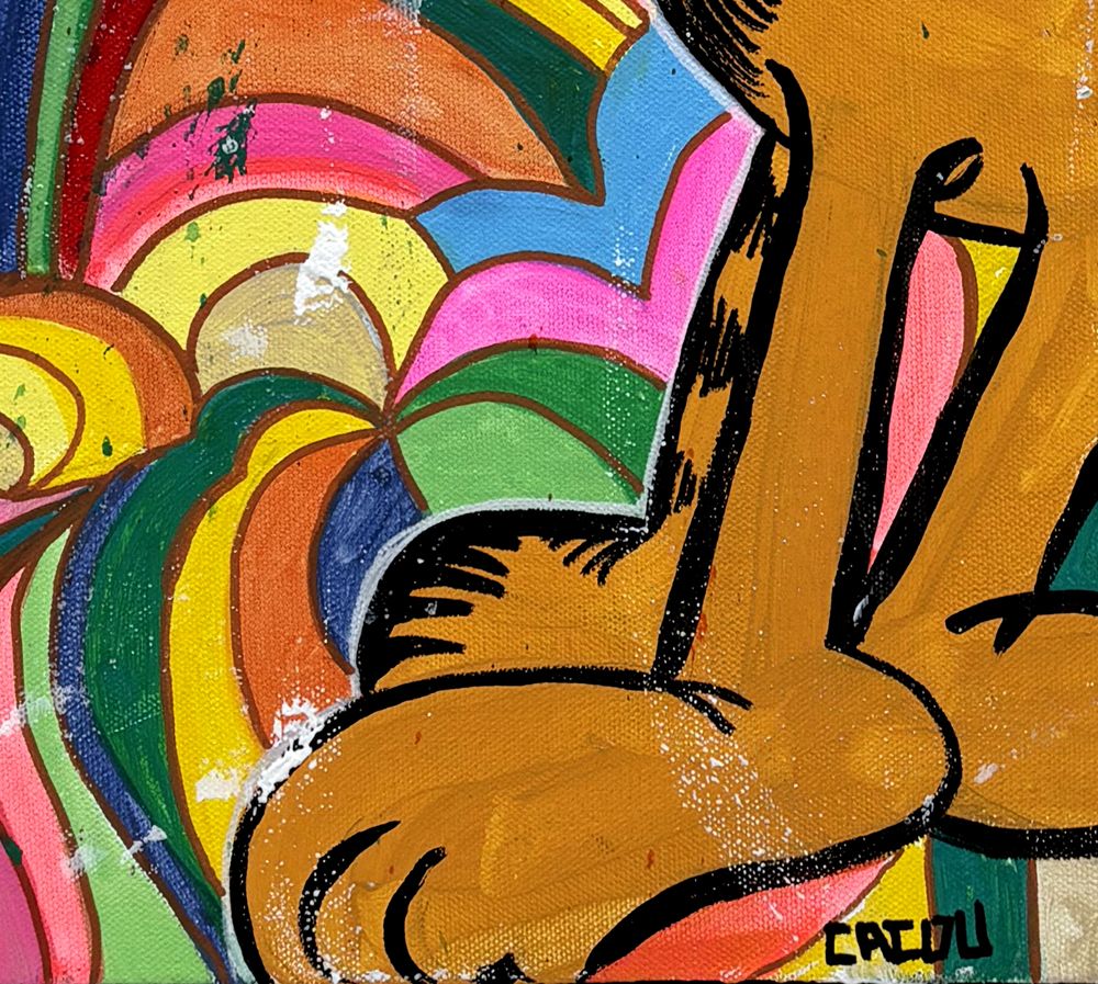 Tableau de CACOU a pour titre  CIRCUS style graphique dim : CACOUprix:850