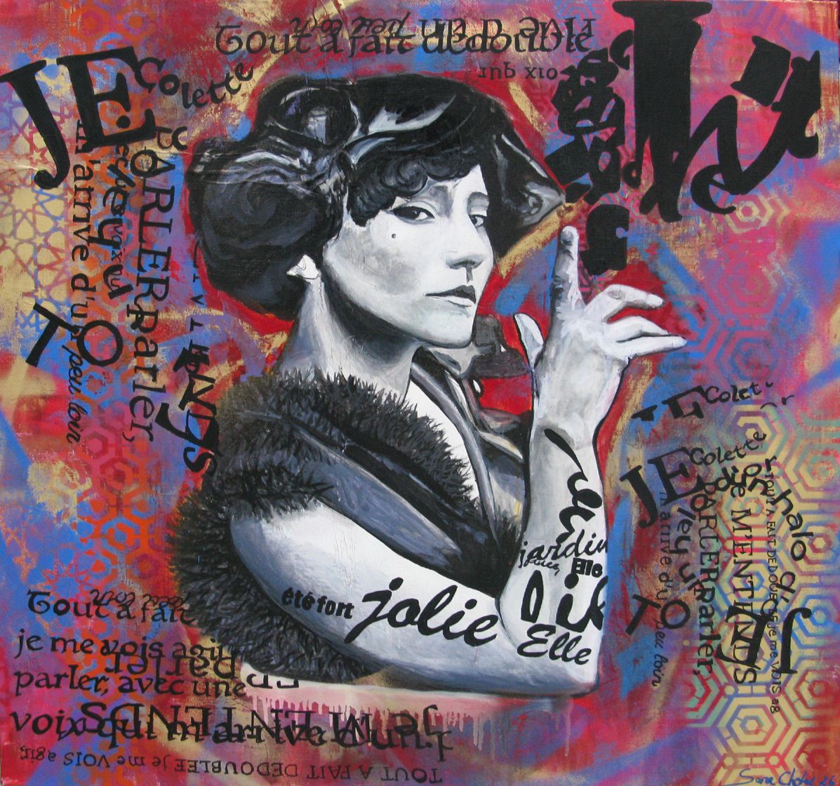 Tableau de SARA CHELOU a pour titre  Colette style street pop art, street art dim : SARA CHELOUprix:1100