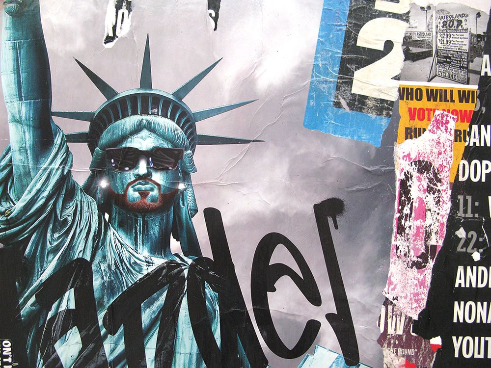 Tableau de PODKOL a pour titre  América style street art dim : PODKOLprix:700