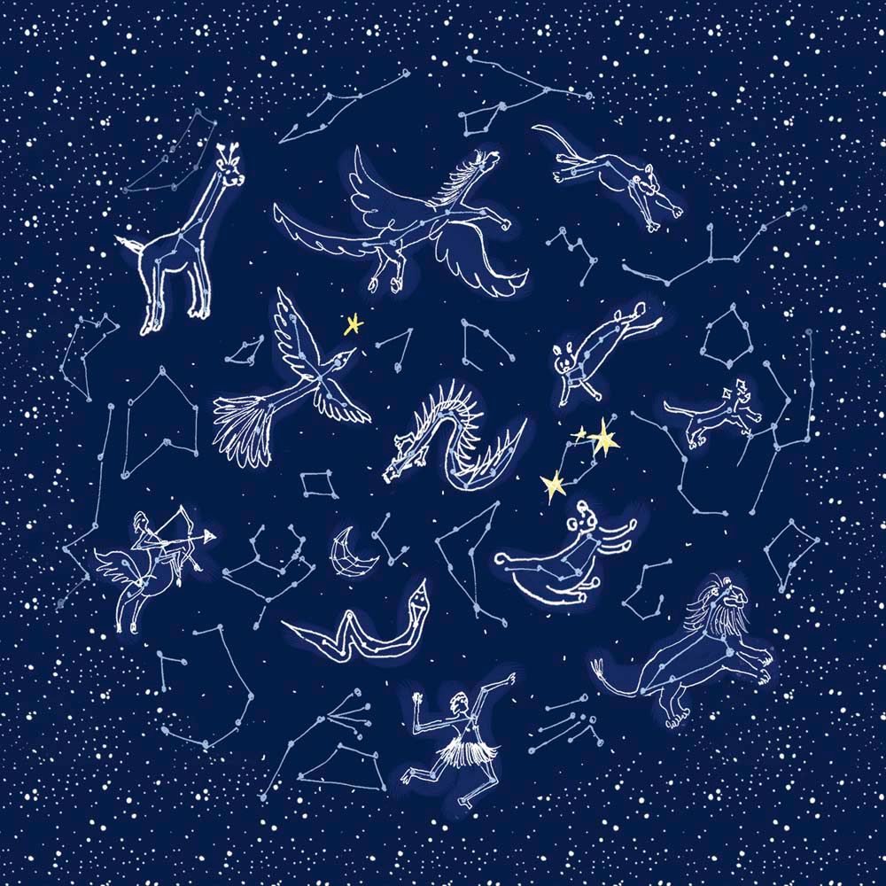 Editions d'art de JULIE ZEITLINE a pour titre  Constellation style figuratif, graphique dim : JULIE ZEITLINEprix:30