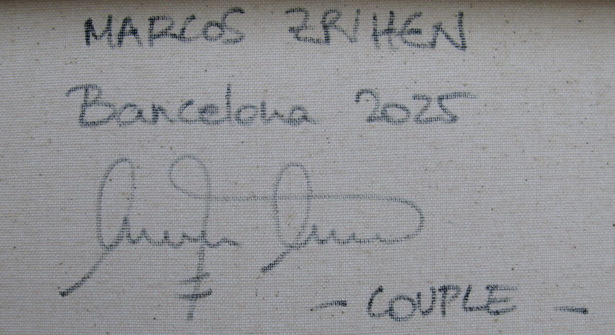 Tableau de MARCOS ZRIHEN NOWOTNY a pour titre  Couple - Barcelona 2025 style figuratif dim : MARCOS ZRIHEN NOWOTNYprix:110