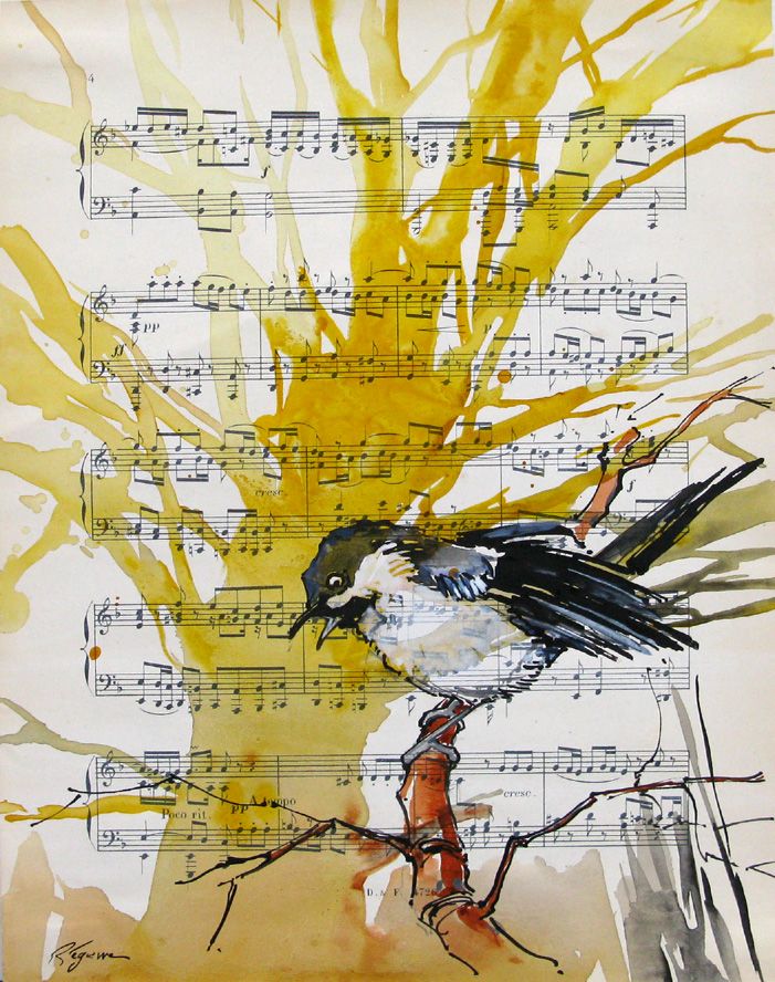 Dessin de CYRIL REGUERRE a pour titre  LE CHANTEUR style figuratif dim : CYRIL REGUERREprix:130