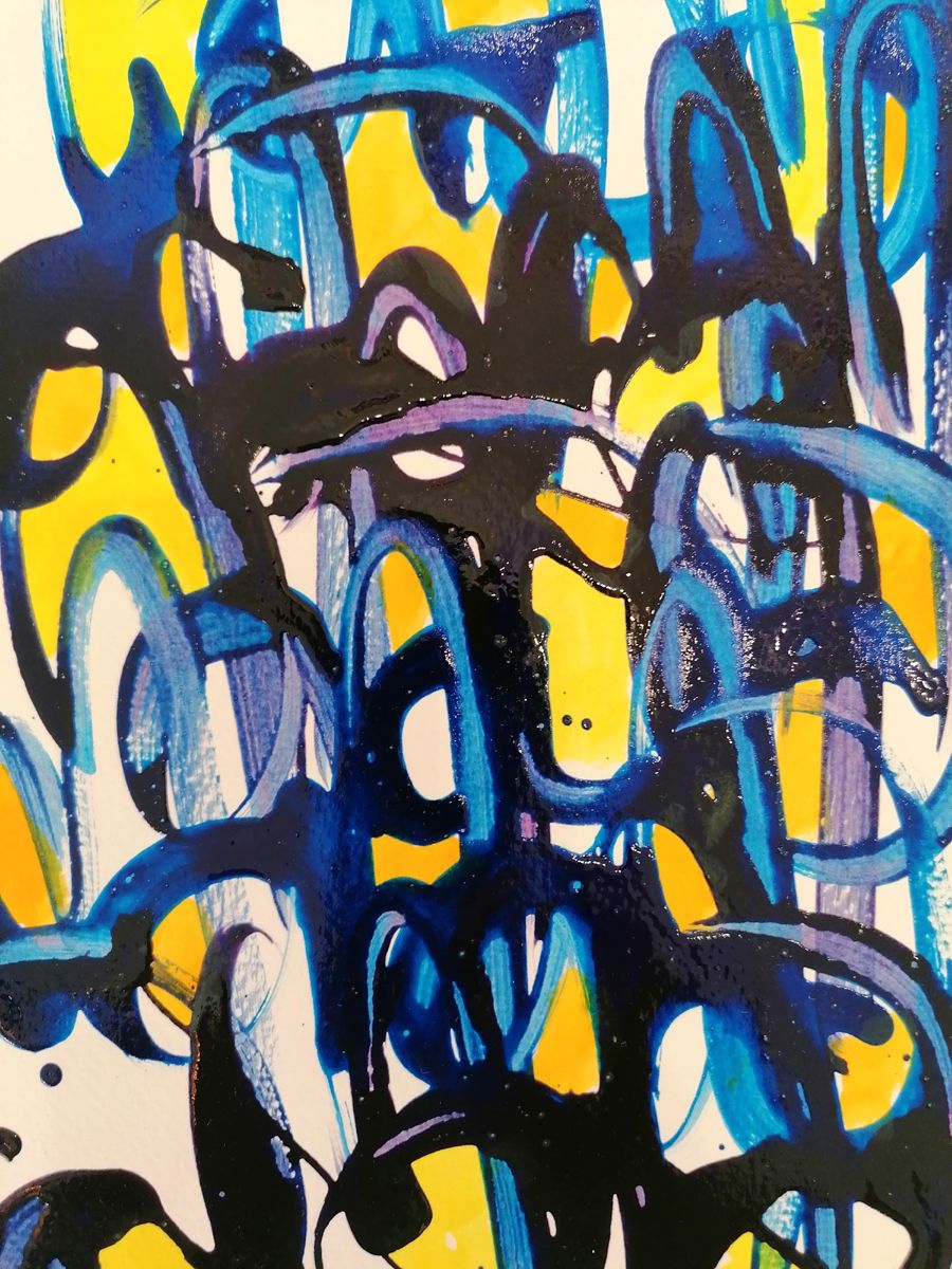 Dessin de STEPHANE RIME a pour titre  Noname D179 style abstrait dim : STEPHANE RIMEprix:55