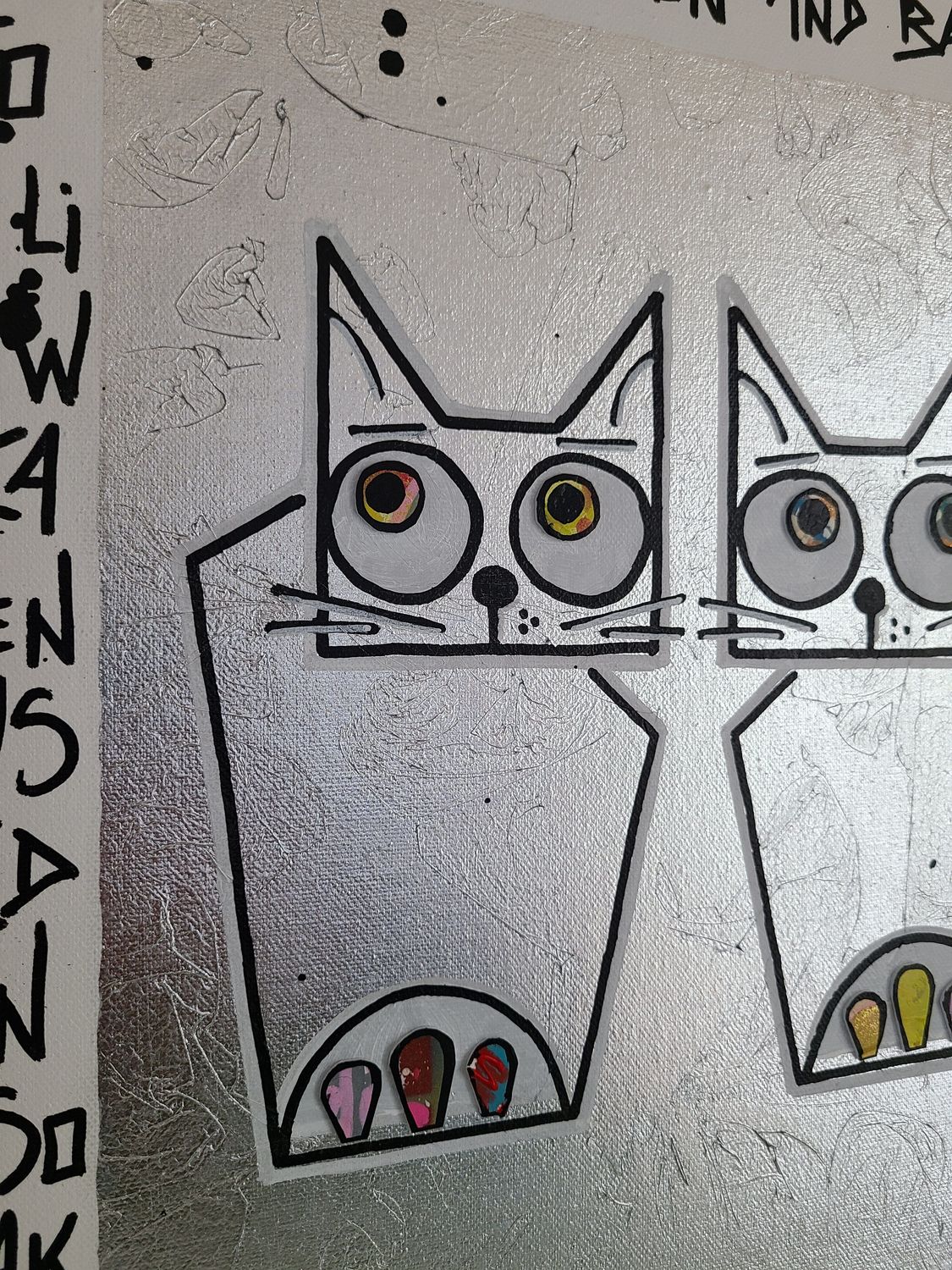 Tableau de Stephanie Godann a pour titre  Une petite coupe de Champagne? style street art dim : Stephanie Godannprix:460