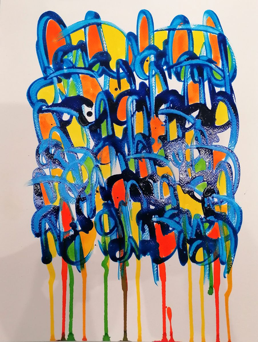 Dessin de STEPHANE RIME a pour titre  Noname D68 style abstrait dim : STEPHANE RIMEprix:70
