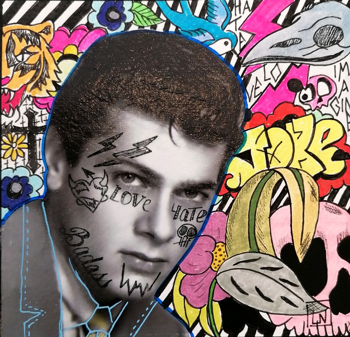 Dessin de LN LE PAPE a pour titre  DANNY style street pop art dim : LN LE PAPEprix:50