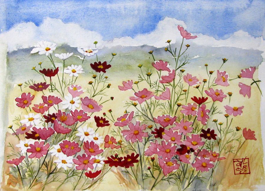 Dessin de JEONG MIN LEE a pour titre  COSMOS style figuratif dim : JEONG MIN LEEprix:80
