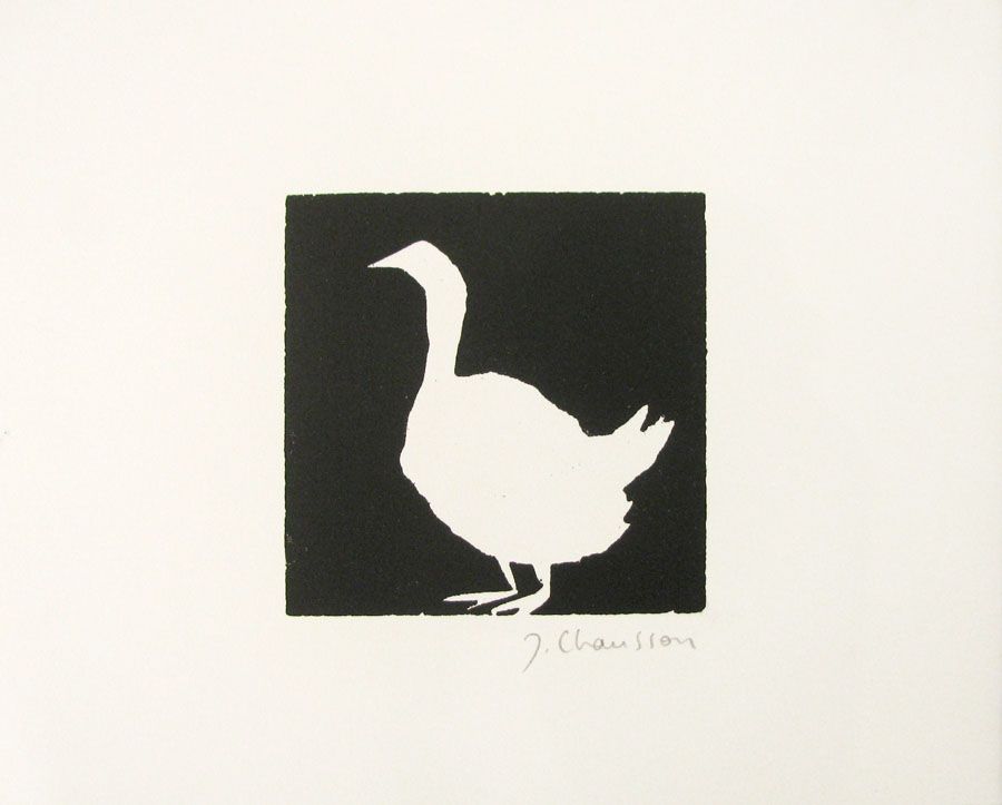 Editions d'art de JULIA CHAUSSON a pour titre  OIE style figuratif dim : JULIA CHAUSSONprix:
