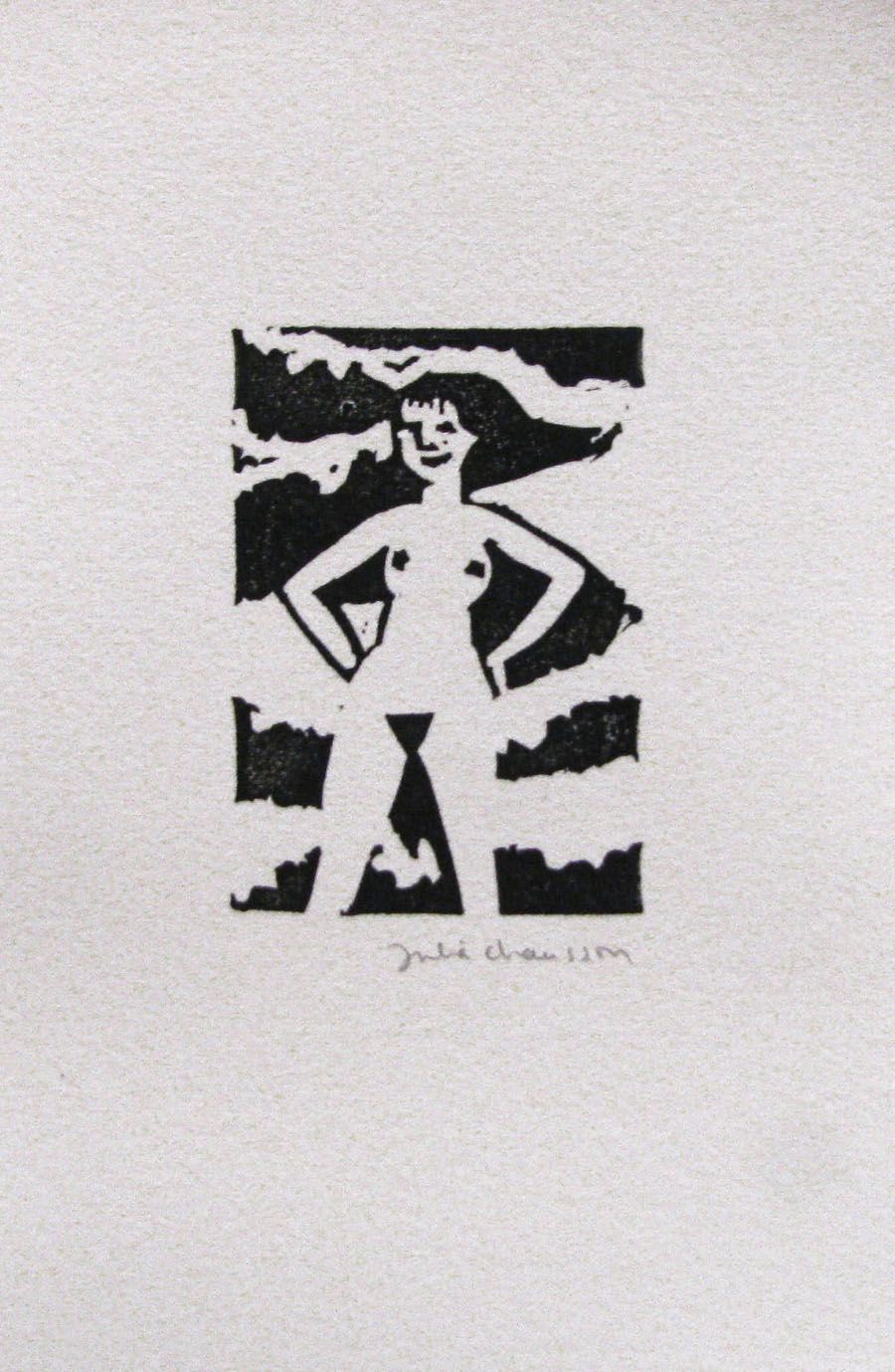 Editions d'art de JULIA CHAUSSON a pour titre  UNE FEMME style figuratif dim : JULIA CHAUSSONprix:22