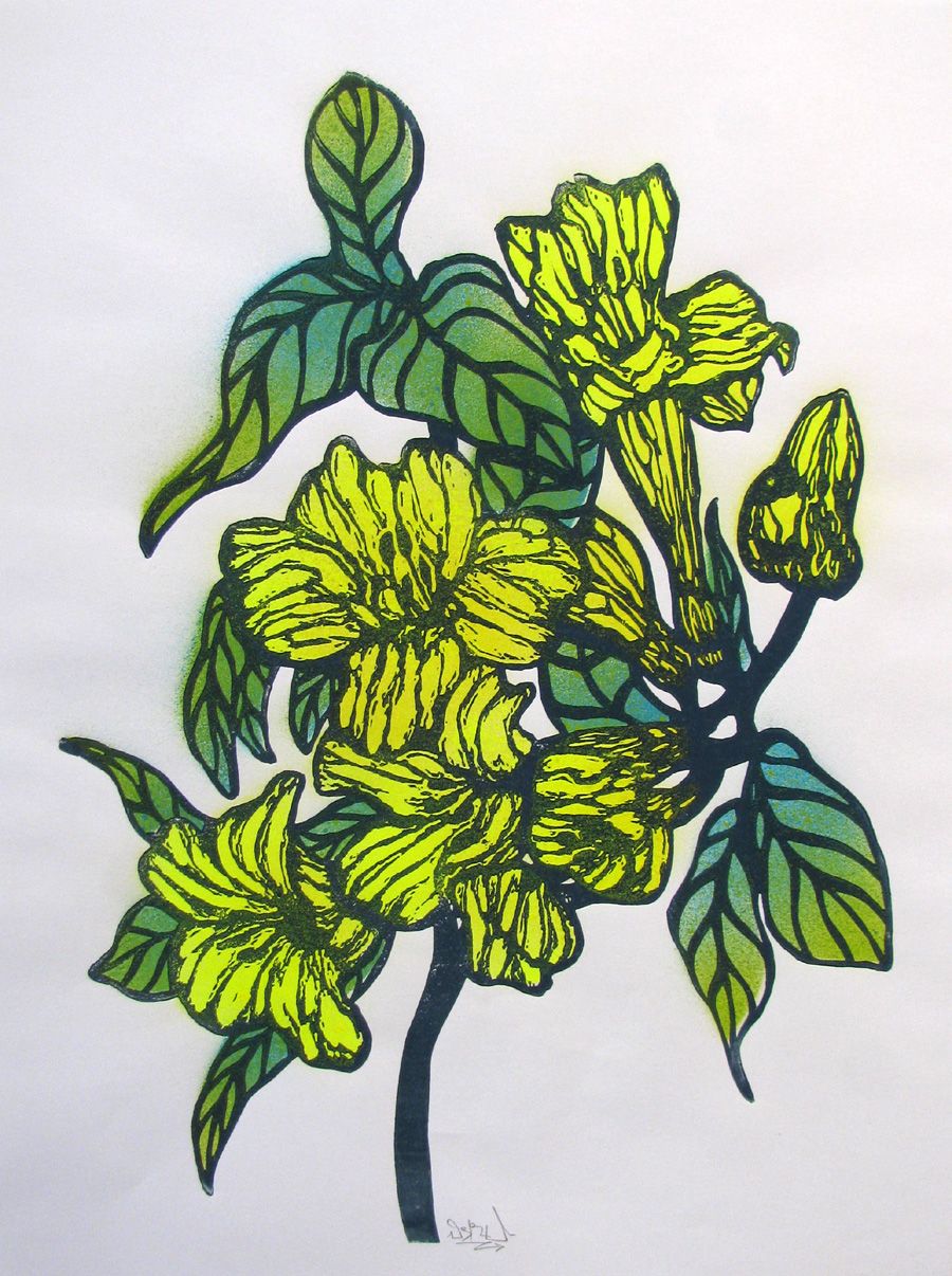 Editions d'art de OSRU a pour titre  FLEURS DE LA MORT style figuratif dim : OSRUprix:
