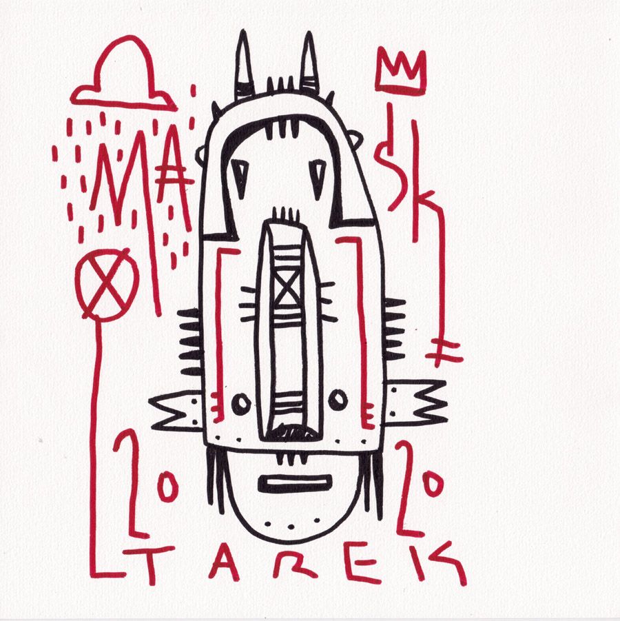 Dessin de TAREK a pour titre  MASK style graphique dim : TAREKprix: