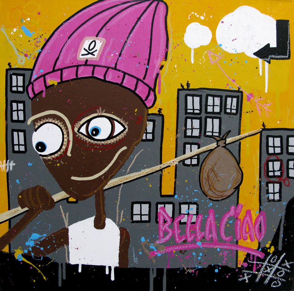 Tableau de DIDIER GOMEZ a pour titre  BELLA CIAO style graphique dim : DIDIER GOMEZprix:350
