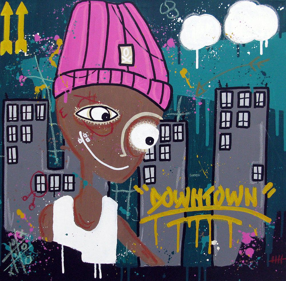 Tableau de DIDIER GOMEZ a pour titre  DOWNTOWN style graphique dim : DIDIER GOMEZprix:350