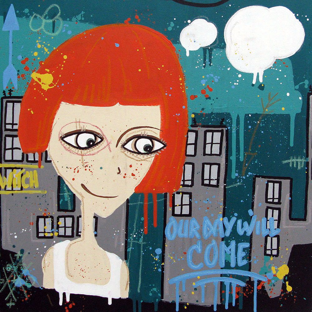 Tableau de DIDIER GOMEZ a pour titre  OUR DAY WILL COME style graphique dim : DIDIER GOMEZprix:350