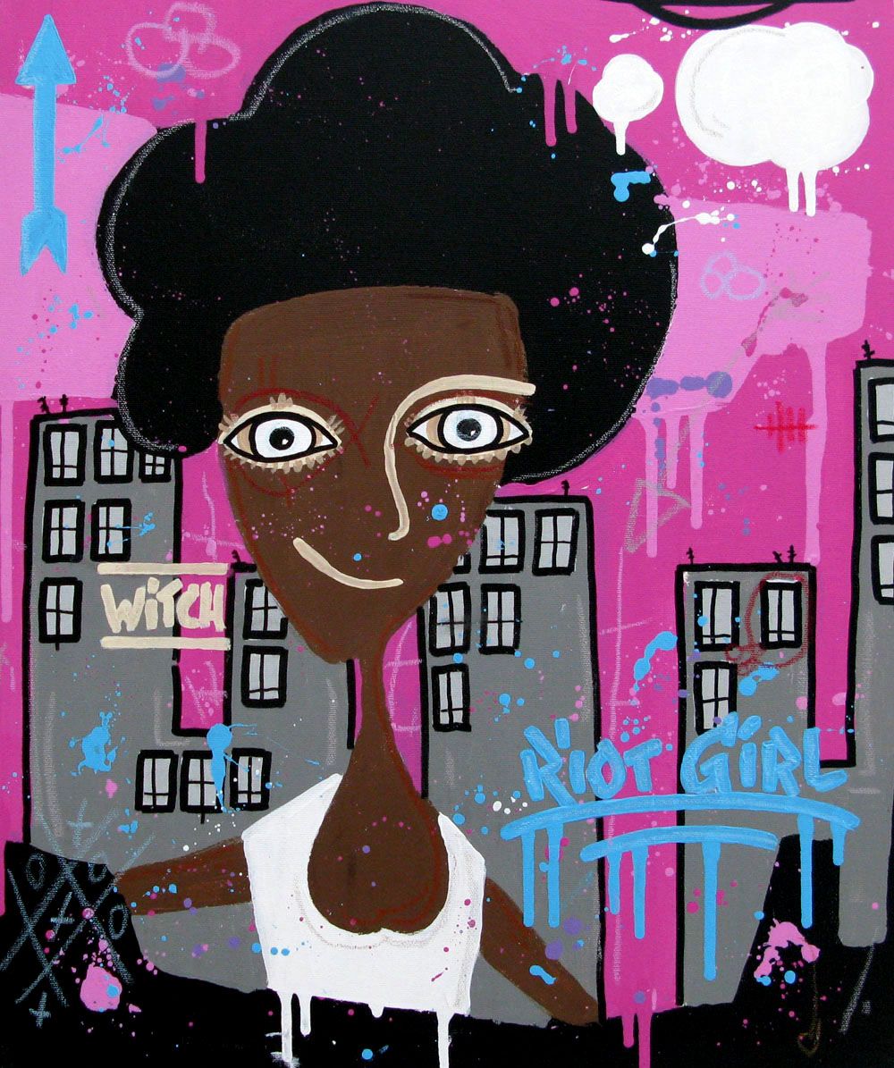 Tableau de DIDIER GOMEZ a pour titre  RIOT GIRL style graphique dim : DIDIER GOMEZprix:350