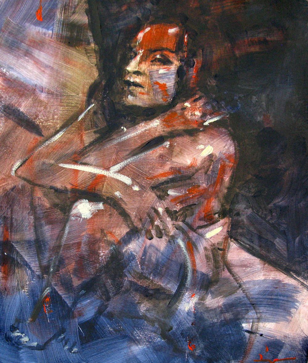 Dessin de DOMINIQUE DEVE a pour titre  SOLITUDE style figuratif dim : DOMINIQUE DEVEprix: