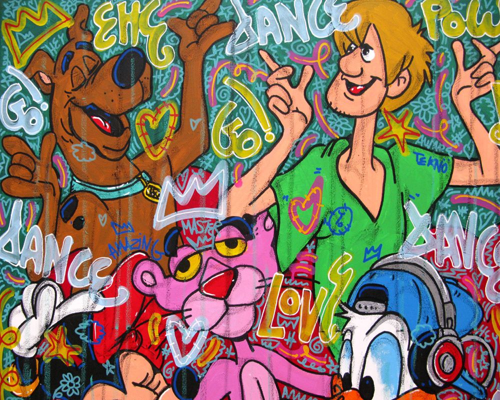 Tableau de RICO SAB a pour titre  Dance dance dance style street pop art dim : RICO SABprix:800