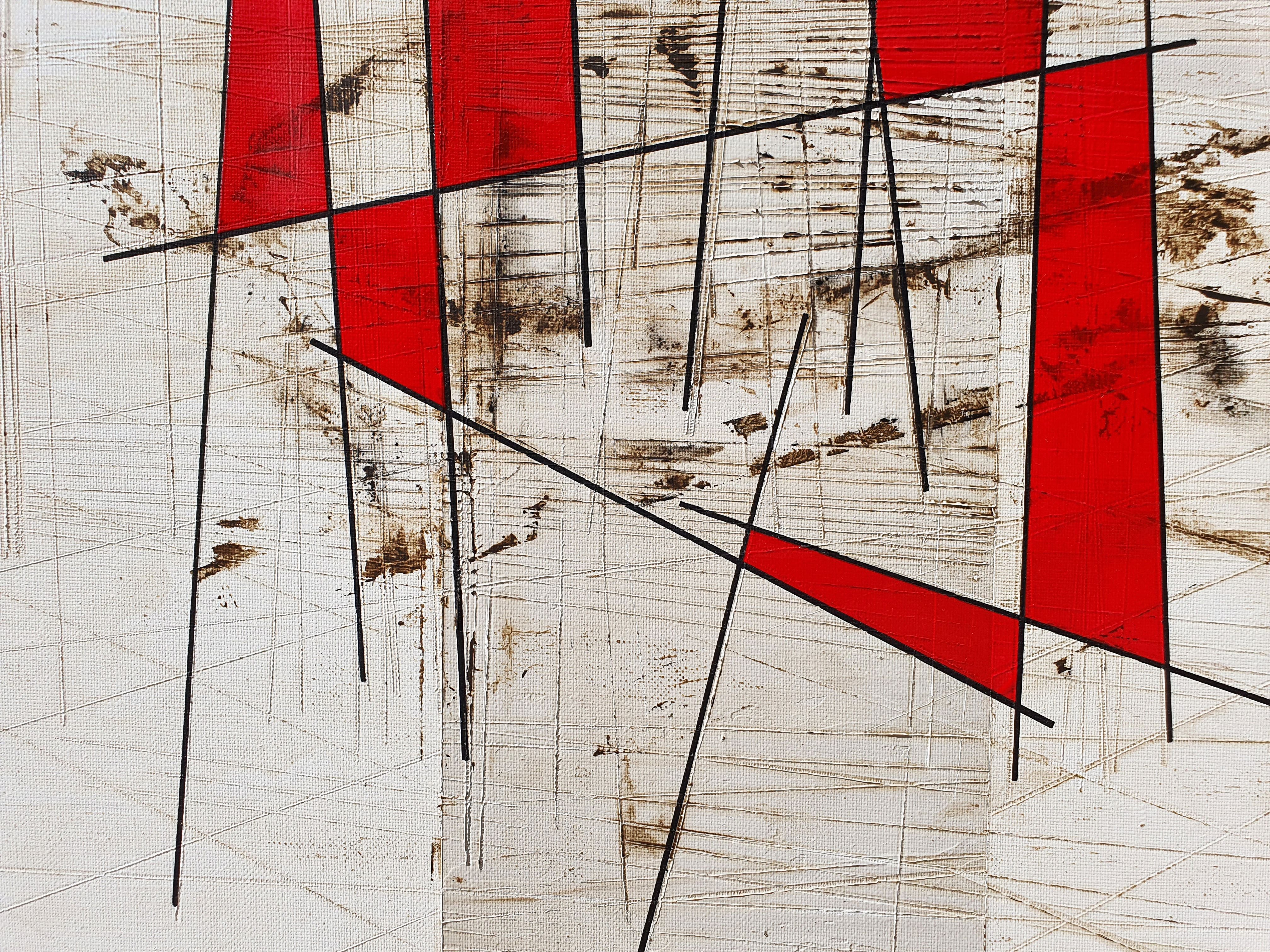 Tableau de LUDOVIC MERCHER a pour titre  ÉCLATS style abstrait dim : LUDOVIC MERCHERprix:750